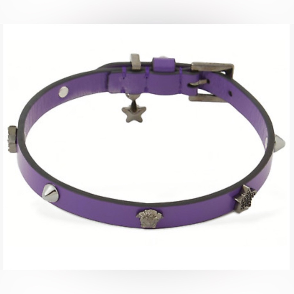Versace Medusa Women’s Leather Choker Necklace